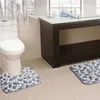 2 ШТ. / Установить булыжник коврик для ванной комнаты установлен фланель противоскользящая кухня коврик для ванной ковровной ванной дольита