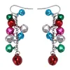 Multicolor Silver Tone Christmas Jingle Bells Dangle Earrings Chandelier7342821