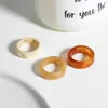 Colorful Irregular Resin Acrylic Open Ring Female Vintage European Chunky Diamond Children Rings Bulk Jewelry Wholesale