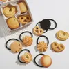 Attaches de cheveux en forme de Biscuits mignons pour femmes et filles, bandeau élastique, support queue de cheval, accessoires de cheveux à la mode pour cadeau de fête