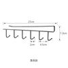 후크 레일 레일 스토리지 랙 캐비닛 훅 컵 홀더 6 개 이중 줄 교수형 부엌 숟가락 커피 주최자 옷 shelf267k
