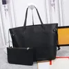 Projektant Wysokiej Jakości Nigdy Tote Kobiety Torby Na Zakupy Luksusowe Moda Torebka Ramię MM GM Sprawdzone Tłoczone Czarne Białe Totes Full Bag