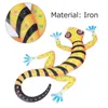 Wall Stickers Wrought Iron Gecko Decoration Metal Lizard Pendant Ornament For Home Garden