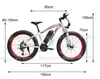 26 Inch Electric Bike 1000W Motor Fat Tire Mens Snow Beach Ebike 48V 13AH Lithium-ion Battery Adult Snowbike Bicycle