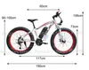 26 inch elektrische fiets 1000w motor dikke band heren sneeuw strand eBike 48V 13AH lithium-ion batterij volwassen snowbike fiets