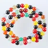 Wojiaer Natural Stone Multicolor Agate Round Ball Spacer Looke Beads 4 6 8 10 12mm 보석 제작을위한 DIY 브레이슬릿 By918