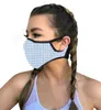 Plaid Print Face Masks PM2.5 Filter With Paste Unisex Adult Breathable Mouth Cover Outdoor Windproof Dustproof Cycling Masks DAF297