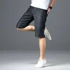 Große Größe 40 42 44 Männer Denim Shorts Sommer Mode Business Elastic Slim Short für Jeans Männliche Markenkleidung 210713