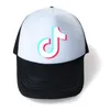 10 färger Summer Mesh Ball Hat Tiktok Logo Baseball Cap Designers Unisex Snapbacks Net Patchwork Ponytail Hats Sports Beach Visor 1547176