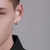 Hoop Huggie placcato S925 argento colore gioielli orecchini personalizzati personalizzati onda hip hop tendenza ragazzi orecchio per uomo