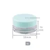 new Plastic Traveling Cream Storage Boxes Wax Container Food Grade 3g/5g Round Bottom Small Sample Bottle Cosmetic Packaging Box EWA6441