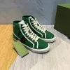 2021 toppdesigner Kvinnor Herr högklassiga fritidsskor sneakers lyxiga dam snörning bokstäver sport canvas sko Par läder sneakers låda stor storlek 34-45