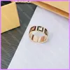 Designer Plain Rings Lettres d'or Femmes Bague Haute Qualité Designers Bijoux Hommes Pour Party Classique Amour Dames La Bague D219233F264L