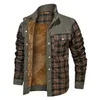 QSuper Men's Warm Jacket Fleece Thick Army Coat Autumn Winter Men Slim Fit Clothing Brand 211126