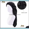 Beanie/Skl Caps Hats & Hats, Scarves Gloves Fashion Aessories 65Cm Extra Long Imitate Satin Bonnet Sleep Cap For Braids Women Pure Color Pri