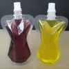 فارغة 100ml doypack الألومنيوم mylar الوقوف حقيبة السائل حقيبة قابلة للطي المياه، المشروبات، الضغط، شرب صنبور الحقيبة