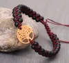 Frosted Natural Stone Bead Armband Hand-Woven Twine Double Tree Tree of Life Yoga Armband GC448