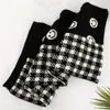 Wool Knitted Scarf Double-sided Face Scarf Women's Winter Scarf White and Black Foulard Shawl for Female7129355