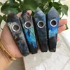 With gift box Natural labradorite polished gray moonstone Smoking Pipes Energy stone Gemstone Tobacco Obelisk Healing wand Crystal Quartz Point Pipe