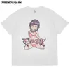 Men Streetwear Harajuku T Shirt Hip Hop Cartoon Cute Bikini Girl Print T-Shirt Summer Short Sleeve Tshirt Cotton Casual Top 210601