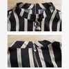 Camisas Mujer fashion Long Sleeve Chiffon Striped Blouse Women Shirt Tops OL Slim Fit Pullover Womens 6763 50 210427
