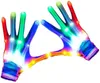 Партии косплей аксессуары Хэллоуин украшения светодиодные перчатки шесть цветных изменений Хэллоуин перчатки XD24790