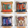 Luxury pillow case designer classic Signage tassel Carriage saddle 20 patterns printting pillowcase cushion cover 45*45cm for home decorative Christmas gifts 2022