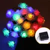 100Lleds Solar Power String Lights في الهواء الطلق مقاوم للماء عيد الميلاد الخصي للضوء الجنية 2 أوضاع مصباح روز لحفلة العطلات LED STRINGS7203536