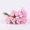 Dekorativa Blommor Kransar 10st Wedding Decoration Pearl Berry Artificial Flower Stamen Mulberry Wire Stam DIY Needlework Wreath Fake