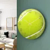 Home Decor Mute Quartz Wandklokken Plexiglass Surface Acryl Sport Tennis Ball Plaat Ventilator Woonkamer