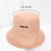 Chapeaux larges chapeaux 17 couleurs femmes seau chapeau daim fourrure artificielle laine polaire épais mode pêcheur casquettes chaud peluche hiver sunscree218b