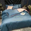 Bedding Set Letters Colorful Embroidery White Gray Duvet Cover Queen King 220x240 Bedclothes Bed Sheet 150 200X230 Home