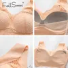 Fallsweet Wire Free Lace Bras for Women Plus Size Lingerie Thin Brassiere Full Cup Push Up Seamless Bralette 210623