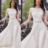 Dubai Country Prom Dresses spodnie pasuje do linii Royal Navy High Split z długim rękawem Formalne Party Suknie Jumpsuit Celebrity Dresses 2020