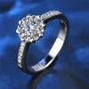 Anneaux de mariage DODO délicat flocon de neige pour les femmes belle 8 pétales de Zircon Design bijoux mode fiançailles Anel R467