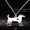 Pendant Necklaces 2022 Guardian Angel Dog Silver Color Chain Necklace Men Jewelry Animal Stainless Steel Neckless Ras De Cou