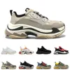 Triple S Sneaker Grey 17FW Platform Buty Men Men Black White Blue Red Zielone żółte, hodowane męskie trampki