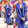 Celebrity Satin Silk Women's Blazer Suits Coat Long Sleeve Casual Female Pants Suits Elegant New Fashion Office Ladies Sets 2 Pcs