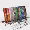 Bracelets lilas à brins de perles pour femmes, corde noire faite à la main, bijoux réglables de 6 MM, perles en pierre minérale violette, bracelet de prière Mala Balance Yoga