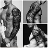 Metershine 46 Sheets Full and Half Arm Waterproof Temporary Fake Tattoo Stickers for Men Women Girl Express Body Shoulder Chest Ne8922980