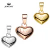 18K Czysty Złoty Wisiorek Hearts Rose Yellow Love Cute Fine Jewelry Girl Miss Gift Discount Exquisite Trendy Charms Kobiety