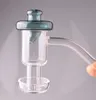 Terp Slurper Set Quartz Banger Nail smoke avec bouchon de carburateur coloré plates-formes de bang en verre à huile sans dôme