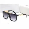 نظارة شمسية 9264 بتصميم معدني كلاسيكي للرجال والنساء مع نظارات مزخرفة بإطار سلكي