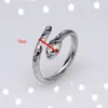 Frauen Schlange Offener Ring Titan Stahl Tier Finger Ringe für Geschenk Party Mode Schmuck Zubehör