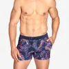 Мужские купальные пляжные шорты европейская американская мода с низкой талией при печати плавания боковые боковые карманы боксер летний серфинг