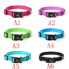 Reflective Nylon Fashion Dog Collar Adjustable Pet Collars Designer Belt with Quick Release Buckle 6 Classic Solid Colors 4 Sizes Pets Supplies Red S B02