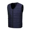 Usb Heated Vest V Neck Heart Jacket Plus Size Men Sportswear Electric Heated Vest Jacket Heart Coat for Camping 211120