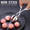 Stampo per polpette antiaderente Cucchiaio per utensili da cucina Cucchiaio per polpette ripiene in acciaio inossidabile Clip per polpette di carne fai-da-te Utensili da cucina per creatore di polpette di riso