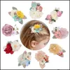 Cabelo Aessórios Bebê, Miúdos Maternidade OAoleer 2021 CHIFFON Flower Clips Pins Cute Childs Hairpins Barrettes Acessórios Entrega Drop Is2ak