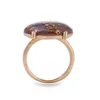 Nieuwe persoonlijkheid gouden folie ring creatieve kristallen ringen mix grootte 16 tot 19